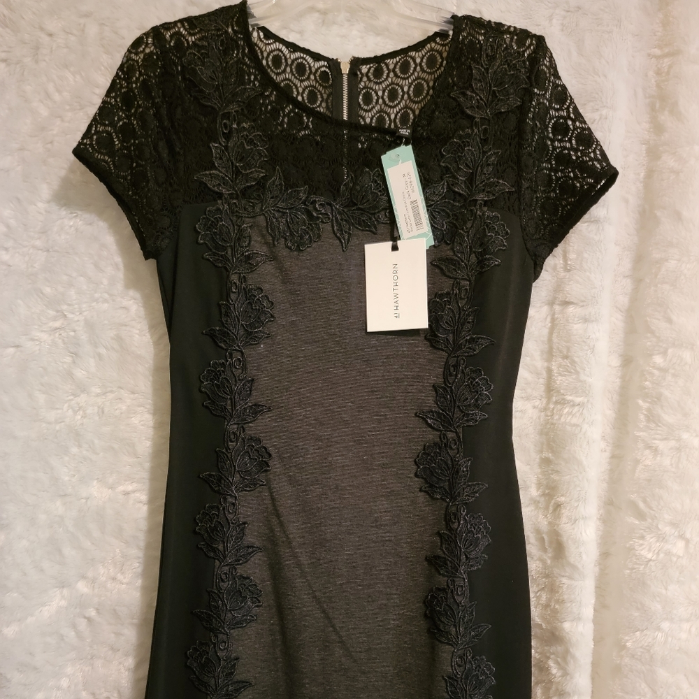 Dark Grey and black lacey dress